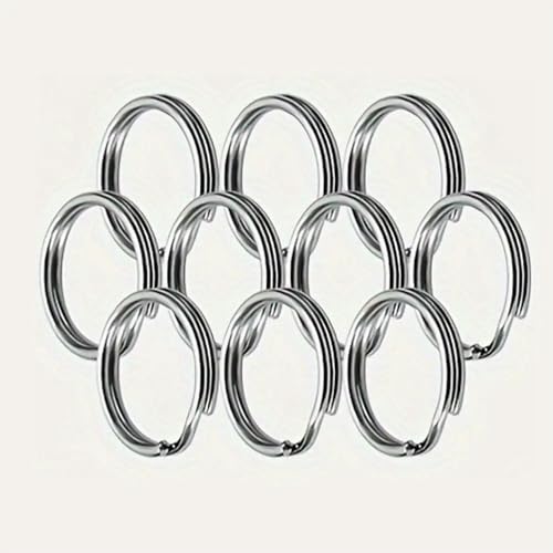 30 Stück Schlüsselanhängerhaken mit Schlüsselringen, kreisförmige Schlüsselanhängerclips, geeignet für DIY-Seilschmuck, Schlüsselanhänger, Geschenke 30 Stück Schlüsselanhängerhaken mit Schlüsselringen, kreisförmige Schlüsselanhängerclips, geeignet für DIY-Seilschmuck, Schlüsselanhänger, Geschenke von LOUKEKE