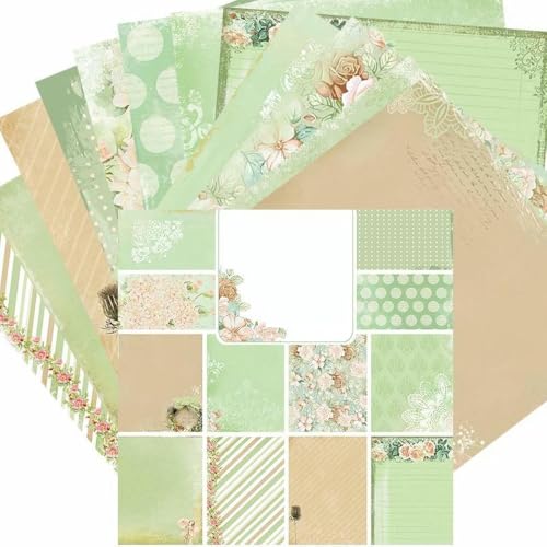48 Blatt weiches grünes Bastelpapier, Kunst-Hintergrund, Origami, Scrapbooking, Kartenherstellung von LOUKEKE