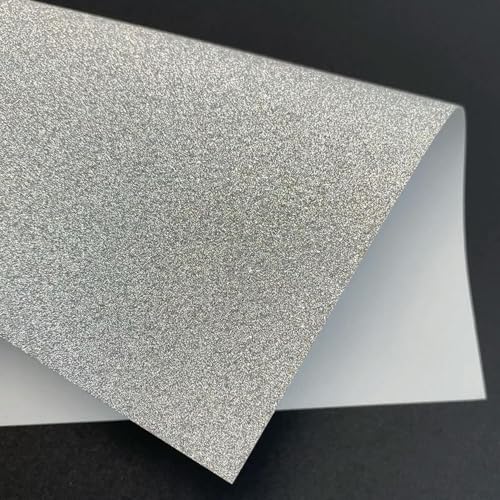 LOUKEKE 50 Blatt Glitzerpapier – 10 Farben, eine Seite fusselfrei – Quadratisch 15 cm, 20 cm, A4 – Zum Basteln, Origami, Scrapbooking, Kartenherstellung von LOUKEKE