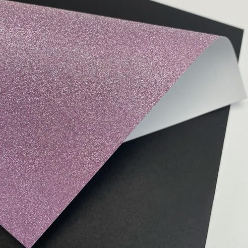 50 Blatt Glitzerpapier – 10 Farben, eine Seite fusselfrei – Quadratisch 15 cm, 20 cm, A4 – Zum Basteln, Origami, Scrapbooking, Kartenherstellung von LOUKEKE