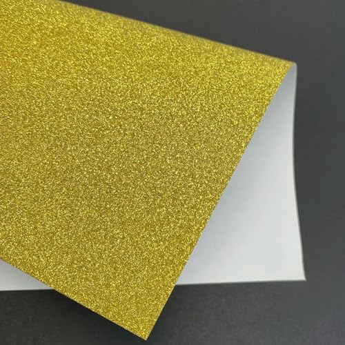 50 Blatt Glitzerpapier – 10 Farben, eine Seite fusselfrei – Quadratisch 15 cm, 20 cm, A4 – Zum Basteln, Origami, Scrapbooking, Kartenherstellung von LOUKEKE