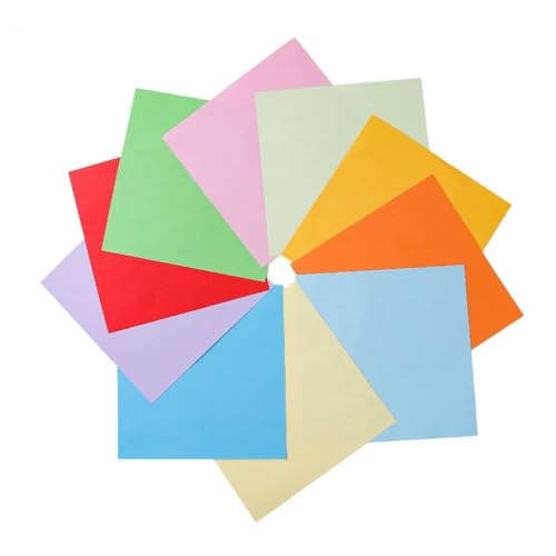 500 Stück quadratisches Origami-Papier, doppelseitig, einfarbig, faltbar, mehrfarbig, handgefertigt, DIY, Scrapbooking, Basteldekor von LOUKEKE