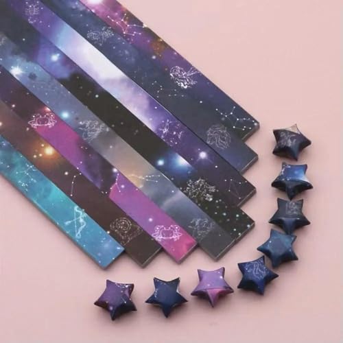 540 Blatt Origami-Papiersterne, DIY-Handarbeiten, Origami-Glücksstern-Papier, faltbare Origami-Stern-Papierstreifen für Papierkunsthandwerk von LOUKEKE