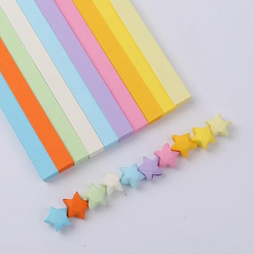 540 Blatt Origami-Sterne, Papierstreifen, 27 Farben, Faltpapier, bunt, doppelseitig, Glücksstern, Origami, DIY, Handkunst, Heimdekoration 540 Blatt Origami-Sterne, Papierstreifen, 27 Farben, Faltpapier, bunt, doppelseitig, Glücksstern, Origami, DIY, Handkunst, Heimdekoration von LOUKEKE