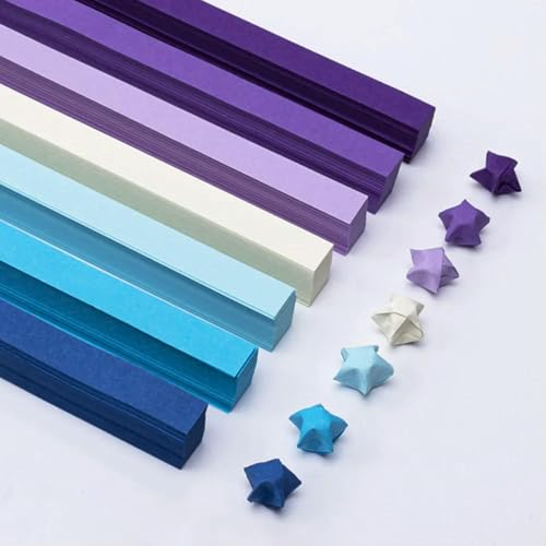 540 Stück doppelseitiges Origami-Sternpapier, Glücksstern-Dekorationspapier zum Falten von Glückssternen, DIY-Handkunsthandwerk von LOUKEKE