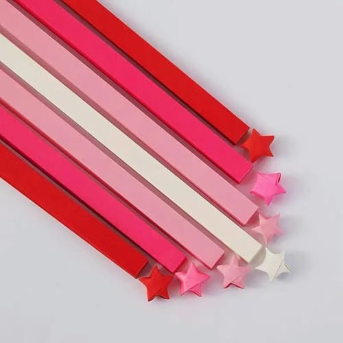 540 Stück doppelseitiges Origami-Sternpapier, Glücksstern-Dekorationspapier zum Falten von Glückssternen, DIY-Handkunsthandwerk von LOUKEKE
