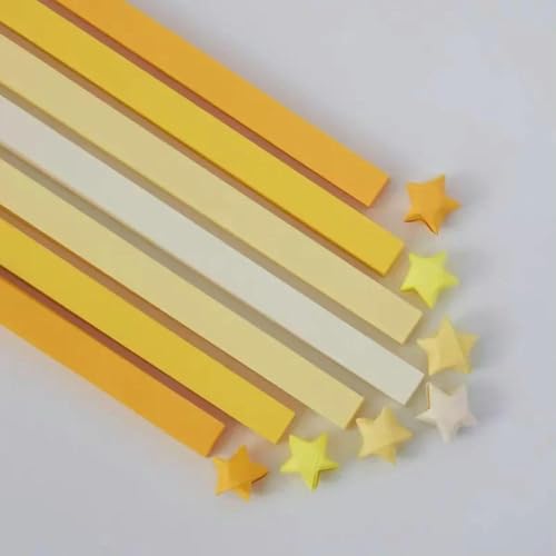 540 Stück doppelseitiges Origami-Sternpapier, Glücksstern-Dekorationspapier zum Falten von Glückssternen, DIY-Handkunsthandwerk von LOUKEKE