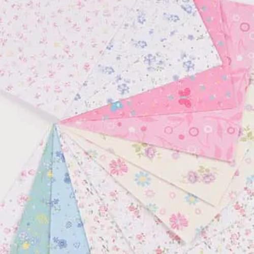 72 Blatt 15 cm gefaltetes Bastelpapier, quadratisch, florales Origami-Papier, handgefertigtes Faltpapier, Scrapbooking, dekoratives Basteln von LOUKEKE