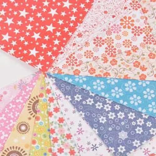 LOUKEKE 72 Blatt 15 cm gefaltetes Bastelpapier, quadratisch, florales Origami-Papier, handgefertigtes Faltpapier, Scrapbooking, dekoratives Basteln von LOUKEKE