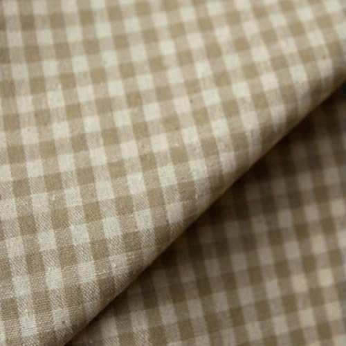 LOUKEKE (140 x 100 cm) Vintage-Baumwollstoff mit rotem Leinengitter und Streifen für Tischdecken im japanischen Stil, Kleidertaschen von LOUKEKE