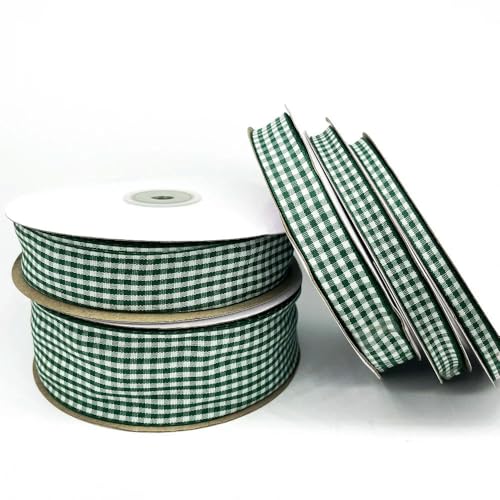 LOUKEKE (45 7 m) Gingham-Bänder für Hochzeiten Weihnachtsfeiern Dekorationen Verpackungen Bastelarbeiten Schleifen Haare Kariertes Band Verpackungsstoff von LOUKEKE