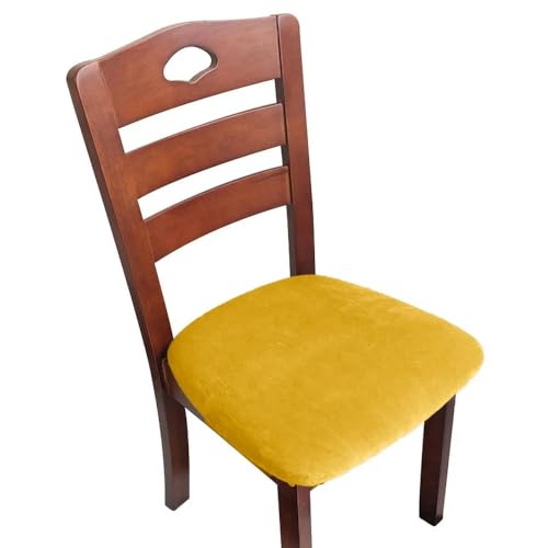 LOUKEKE 1/4 Stück Samtstoff Weiche Sitzkissenbezüge Stretch-Stuhlbezug Schonbezüge Für Hotel Bankett Esszimmer Wohnzimmer von LOUKEKE