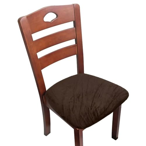LOUKEKE 1/4 Stück Samtstoff Weiche Sitzkissenbezüge Stretch-Stuhlbezug Schonbezüge Für Hotel Bankett Esszimmer Wohnzimmer von LOUKEKE