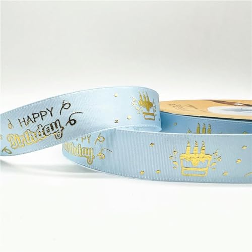 LOUKEKE 1 Rolle 25 mm Happy-Birthday-Band bedrucktes Polyesterband für handgefertigte Design-Geburtstagsdekorationsverpackung LOUKEKE 1 Rolle 25 mm Happy-Birthday-Band bedrucktes Polyesterband für handgefertigte Design-Geburtstagsdekorationsverpackung von LOUKEKE