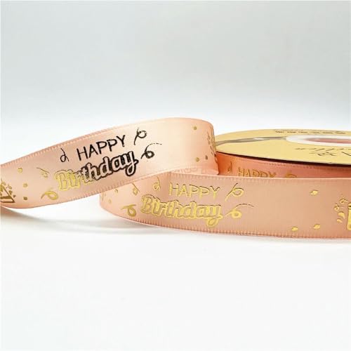 LOUKEKE 1 Rolle 25 mm Happy-Birthday-Band bedrucktes Polyesterband für handgefertigte Design-Geburtstagsdekorationsverpackung LOUKEKE 1 Rolle 25 mm Happy-Birthday-Band bedrucktes Polyesterband für handgefertigte Design-Geburtstagsdekorationsverpackung von LOUKEKE