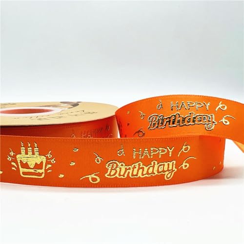 LOUKEKE 1 Rolle 25 mm Happy-Birthday-Band bedrucktes Polyesterband für handgefertigte Design-Geburtstagsdekorationsverpackung LOUKEKE 1 Rolle 25 mm Happy-Birthday-Band bedrucktes Polyesterband für handgefertigte Design-Geburtstagsdekorationsverpackung von LOUKEKE