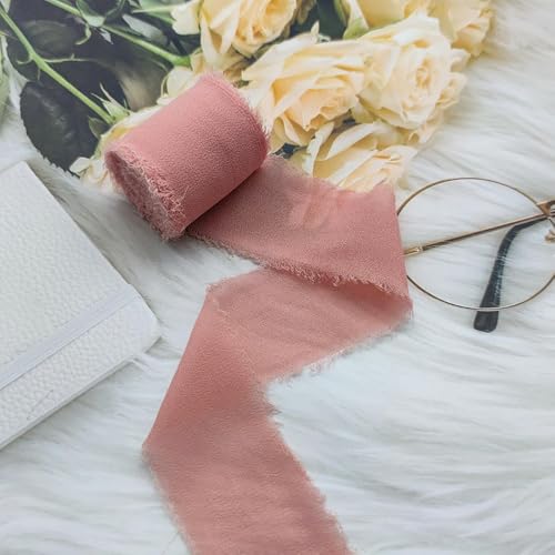 LOUKEKE 1 Rolle Rosen Spitzenband Cinta Chiffon Seidenband Blumen Hochzeitsspitze für Krawatten Handgemachte zerrissene Blumenstrauß-Wrap-Dekoration LOUKEKE 1 Rolle Rosen Spitzenband Cinta Chiffon Seidenband Blumen Hochzeitsspitze für Krawatten Handgemachte zerrissene Blumenstrauß-Wrap-Dekoration von LOUKEKE
