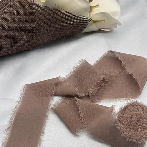 LOUKEKE 1 Rolle Rosen Spitzenband Cinta Chiffon Seidenband Blumen Hochzeitsspitze für Krawatten Handgemachte zerrissene Blumenstrauß-Wrap-Dekoration LOUKEKE 1 Rolle Rosen Spitzenband Cinta Chiffon Seidenband Blumen Hochzeitsspitze für Krawatten Handgemachte zerrissene Blumenstrauß-Wrap-Dekoration von LOUKEKE