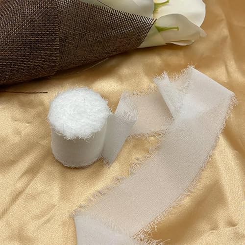 LOUKEKE 1 Rolle Rosen Spitzenband Cinta Chiffon Seidenband Blumen Hochzeitsspitze für Krawatten Handgemachte zerrissene Blumenstrauß-Wrap-Dekoration LOUKEKE 1 Rolle Rosen Spitzenband Cinta Chiffon Seidenband Blumen Hochzeitsspitze für Krawatten Handgemachte zerrissene Blumenstrauß-Wrap-Dekoration von LOUKEKE