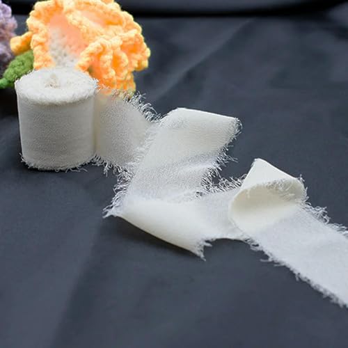 LOUKEKE 1 Rolle Rosen Spitzenband Cinta Chiffon Seidenband Blumen Hochzeitsspitze für Krawatten Handgemachte zerrissene Blumenstrauß-Wrap-Dekoration LOUKEKE 1 Rolle Rosen Spitzenband Cinta Chiffon Seidenband Blumen Hochzeitsspitze für Krawatten Handgemachte zerrissene Blumenstrauß-Wrap-Dekoration von LOUKEKE