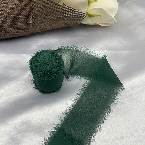 LOUKEKE 1 Rolle Rosen Spitzenband Cinta Chiffon Seidenband Blumen Hochzeitsspitze für Krawatten Handgemachte zerrissene Blumenstrauß-Wrap-Dekoration LOUKEKE 1 Rolle Rosen Spitzenband Cinta Chiffon Seidenband Blumen Hochzeitsspitze für Krawatten Handgemachte zerrissene Blumenstrauß-Wrap-Dekoration von LOUKEKE