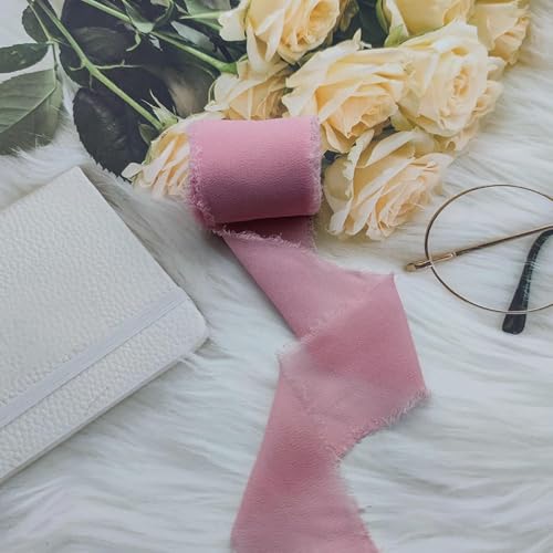 LOUKEKE 1 Rolle Rosen Spitzenband Cinta Chiffon Seidenband Blumen Hochzeitsspitze für Krawatten Handgemachte zerrissene Blumenstrauß-Wrap-Dekoration LOUKEKE 1 Rolle Rosen Spitzenband Cinta Chiffon Seidenband Blumen Hochzeitsspitze für Krawatten Handgemachte zerrissene Blumenstrauß-Wrap-Dekoration von LOUKEKE