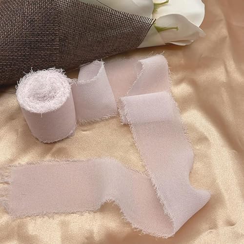 LOUKEKE 1 Rolle Rosen Spitzenband Cinta Chiffon Seidenband Blumen Hochzeitsspitze für Krawatten Handgemachte zerrissene Blumenstrauß-Wrap-Dekoration LOUKEKE 1 Rolle Rosen Spitzenband Cinta Chiffon Seidenband Blumen Hochzeitsspitze für Krawatten Handgemachte zerrissene Blumenstrauß-Wrap-Dekoration von LOUKEKE