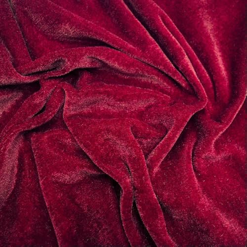 LOUKEKE 1 Stück 100 cm x 160 cm Stretch-Samtstoff, 32 Farben 62 Zoll (160 cm) breit, zum Nähen von Bekleidung, Polstervorhängen von LOUKEKE