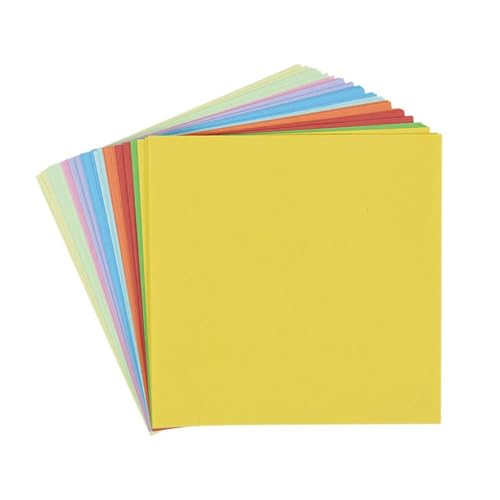 100 Stück 4 Größen Origami-Papier, quadratisch, doppelseitig, faltbar, Glücksbringer, Papierkranich, Basteln, DIY, buntes Scrapbooking von LOUKEKE