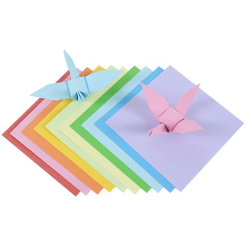 100 Stück Bastelpapier, mehrfarbig, DIY, handgefertigt, doppelseitig gefaltet, Papierkranich, Bastelarbeiten, 8 cm/10 cm/12 cm/15 cm, Origami-Papier 100 Stück Bastelpapier, mehrfarbig, DIY, handgefertigt, doppelseitig gefaltet, Papierkranich, Bastelarbeiten, 8 cm/10 cm/12 cm/15 cm, Origami-Papier von LOUKEKE