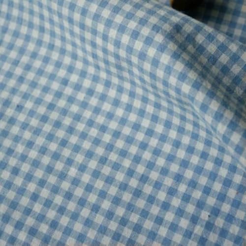 LOUKEKE 140x100cm Vintage Blau Leinen Plaid Gestreift Garn-gefärbt Baumwolle Stoff Tischdecke Kleid Tasche Tuch von LOUKEKE