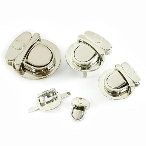 LOUKEKE 2/4/10 Stück Metallschnallen Drehverschluss Druckknöpfe für Damenhandtaschen Geldbörsen Drehverschlüsse Verschluss Taschen Verschlussschnalle DIY Hardware Zubehör von LOUKEKE