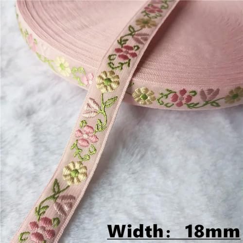 LOUKEKE 50 Yards (10–25 mm) Glitzerndes Jacquardband mit glänzenden Blumen für selbstgemachte Haarschmuckröcke Haustierhalsbänder von LOUKEKE