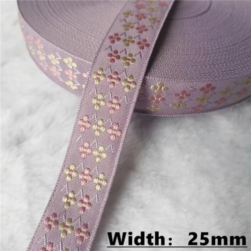 LOUKEKE 50 Yards (10–25 mm) Glitzerndes Jacquardband mit glänzenden Blumen für selbstgemachte Haarschmuckröcke Haustierhalsbänder von LOUKEKE