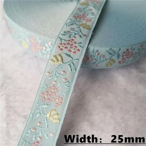 LOUKEKE 50 Yards (10–25 mm) Glitzerndes Jacquardband mit glänzenden Blumen für selbstgemachte Haarschmuckröcke Haustierhalsbänder von LOUKEKE