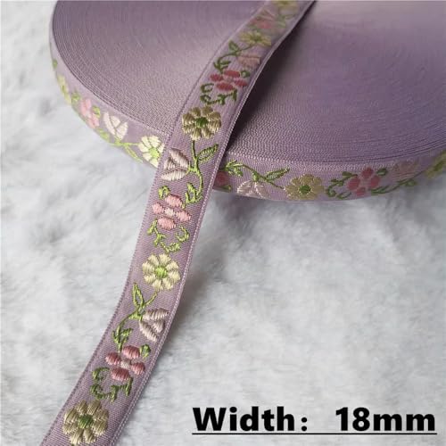 LOUKEKE 50 Yards (10–25 mm) Glitzerndes Jacquardband mit glänzenden Blumen für selbstgemachte Haarschmuckröcke Haustierhalsbänder von LOUKEKE