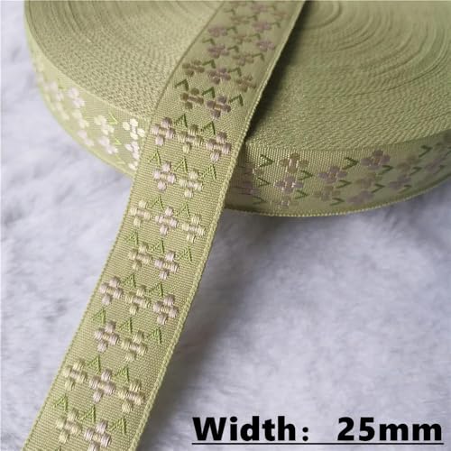 LOUKEKE 50 Yards (10–25 mm) Glitzerndes Jacquardband mit glänzenden Blumen für selbstgemachte Haarschmuckröcke Haustierhalsbänder von LOUKEKE