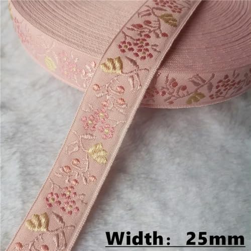 LOUKEKE 50 Yards (10–25 mm) Glitzerndes Jacquardband mit glänzenden Blumen für selbstgemachte Haarschmuckröcke Haustierhalsbänder von LOUKEKE