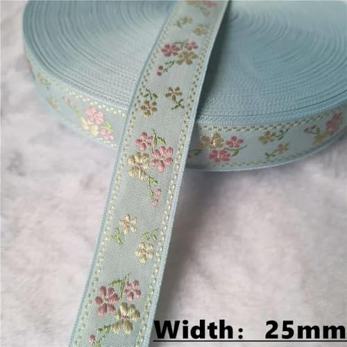 LOUKEKE 50 Yards (10–25 mm) Glitzerndes Jacquardband mit glänzenden Blumen für selbstgemachte Haarschmuckröcke Haustierhalsbänder von LOUKEKE