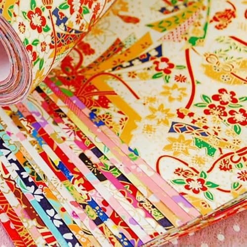 Material: 20 Stück/Packung DIY Kranich Falten Blume Scrapbook Dekor Origami Handwerk Papier von LOUKEKE