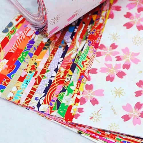 Material: 20 Stück/Packung DIY Kranich Falten Blume Scrapbook Dekor Origami Handwerk Papier von LOUKEKE