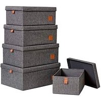 LOVE !T STORE !T Premium Aufbewahrungsboxen-Set grau, 1 Set von LOVE !T STORE !T