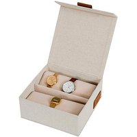 LOVE !T STORE !T Premium Uhrenbox beige 16,5 x 16,5 x 7,0 cm von LOVE !T STORE !T