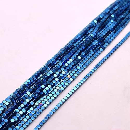 1/2/3/4/6 mm Naturstein-Hämatit-Perlen, Goldfarbe, Facette, quadratischer Würfel, lose Abstandsperlen für die Schmuckherstellung, DIY-Design, Armband, blau, 4 x 4 mm, 15 Zoll 1/2/3/4/6 mm Naturstein-Hämatit-Perlen, Goldfarbe, Facette, quadratischer Würfel, lose Abstandsperlen für die Schmuckherstellung, DIY-Design, Armband, blau, 4 x 4 mm, 15 Zoll von LOVEAASAN