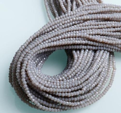 1 mm/170–180 Stk./Strang 2 mm/180–190 Stk./Strang, Kristall, facettierte Glasperlen, kleine Perlen, Meeresperlen für die Schmuckherstellung, 1 grau, 2 mm, 3 Stränge 1 mm/170–180 Stk./Strang 2 mm/180–190 Stk./Strang, Kristall, facettierte Glasperlen, kleine Perlen, Meeresperlen für die Schmuckherstellung, 1 grau, 2 mm, 3 Stränge von LOVEAASAN