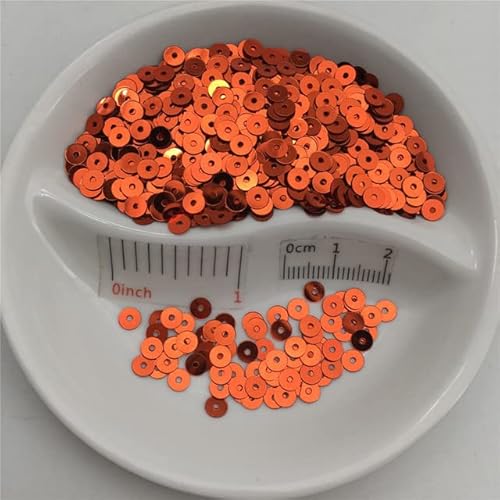 3 mm 4 mm 5 mm 6 mm 8 mm flach rund Silberbasis PVC Pailletten Paillette Nähen Handwerk Hochzeit Dekoration Kleid Schuhkappe DIY Großhandel-Orange, 8 mm 400 Stück 10 g von LOVEAASAN