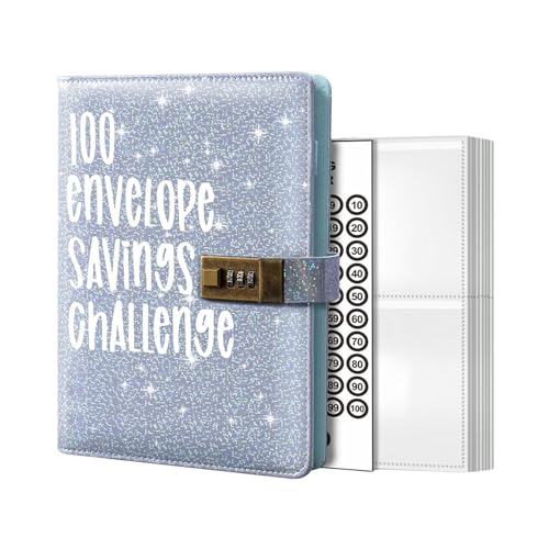 100 Envelope Saving Challenge | A6 Ringbuch Budget Planner Sparchallenge Budgetordner | Spar Challenge Für Budgetplaner, A6 Tragbares Budgetplanerbuch, Budgetplanerbuch von LOVEMETOO