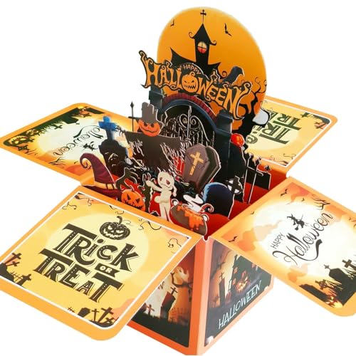 Halloween-Überraschungskartenbox, Halloween-Überraschungskartenbox | Halloween-Pop-up-Karten | Halloween-Partykarte, Partygeschenke für Süßigkeiten oder Leckereien, kreatives Partyzubehör Halloween-Überraschungskartenbox, Halloween-Überraschungskartenbox | Halloween-Pop-up-Karten | Halloween-Partykarte, Partygeschenke für Süßigkeiten oder Leckereien, kreatives Partyzubehör von LOVEMETOO