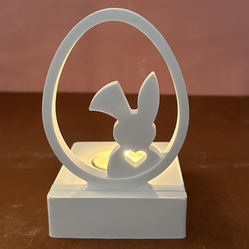 Hase Silikon Gießform Kerzenhalter Für Ostern | Ostern Kaninchen Silikonform Kerzenhalter Mit Sockel | | Osterhase Silikonform Kerzenständer,Osterhase Silikonform,for Stabkerzen, Teelichter von LOVEMETOO