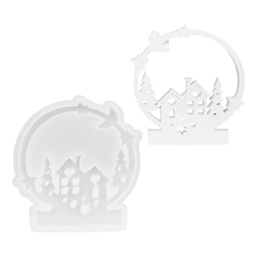 Kerzenhalter Formen für Epoxidharz, Silikonform für Windlicht - Weihnachtsbaum und Haus Windlicht Kerzenhalter Harzform, Silikon-Epoxidformen für Anfänger, Dekoration von LOVEMETOO
